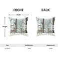 thumbnail image 5 of Winter Deer Pillow Covers 16x16 Inch Set of 2, Winter Landscape Snow Tree Throw Pillows Farmhouse Cotton Christmas Pillow Case for Couch Sofa Bedroom Living Room Indoor Outdoor, 5 of 6