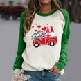 thumbnail image 2 of RKSTN Chandail en Molleton de la Saint-Valentin pour Femmes Mode Imprimé Lettre et Cœur Chandail en Molleton Manches Longues Col Rond Tops, 2 of 4