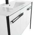 thumbnail image 4 of Fine Fixtures  Oakville Bathroom Vanity  with White Ceramic Sink White Matte - Black Hardware 42 Inch, 4 of 8
