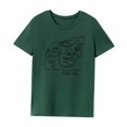 thumbnail image 4 of Camiseta para mujer con cuello redondo, camiseta básica clásica y elegante para viajes de vacaciones S, 4 of 8