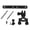 Black Plastic, variant on YAHHU Car Rearview Mirror Driving Recorder Camera Holder Mount 360 Degree Rotating Bracket Dash Cam Accessories with Metal Nut Spare Screws and Rubber Washer for Reliable Secure Windshield Mounting