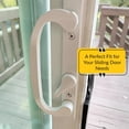 thumbnail image 5 of Brixwell Patio Door Handle - White Finish, 3 15/16" Hole Center, 8 1/2" Height, Zinc Material, 5 of 5