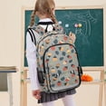 thumbnail image 7 of FORMRS Unisex School Backpack 17" Student Travel Bag with Laptop Compartment, Gray Acorns Pattern, 7 of 7