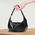 thumbnail image 3 of Bolso Diseñador Cuero Vegano Mujer Hombro PU Gran Capacidad Cierre La, 3 of 8