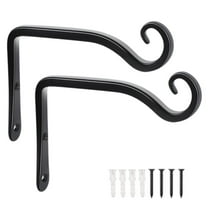 YSABOXS 2 packs 5.6 inch Decorative Iron Wall Hooks Metal Lantern Bracket Hanger for Hanging Plants,Bird Feeders, Wind Chimes, Indoor Outdoor