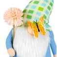 thumbnail image 2 of STPgoods Buddy the Gnome Easter Figurine 16" (40.5 cm) Fabric Easter Decoration Standing Decoration Easter Collectible Figurine Holiday Decor Tabletop Favor Figurine, Blue, 2 of 6