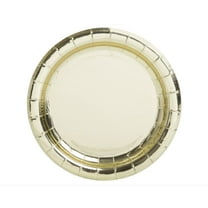 Paper Plates, 7 in, Gold Foil, 8ct