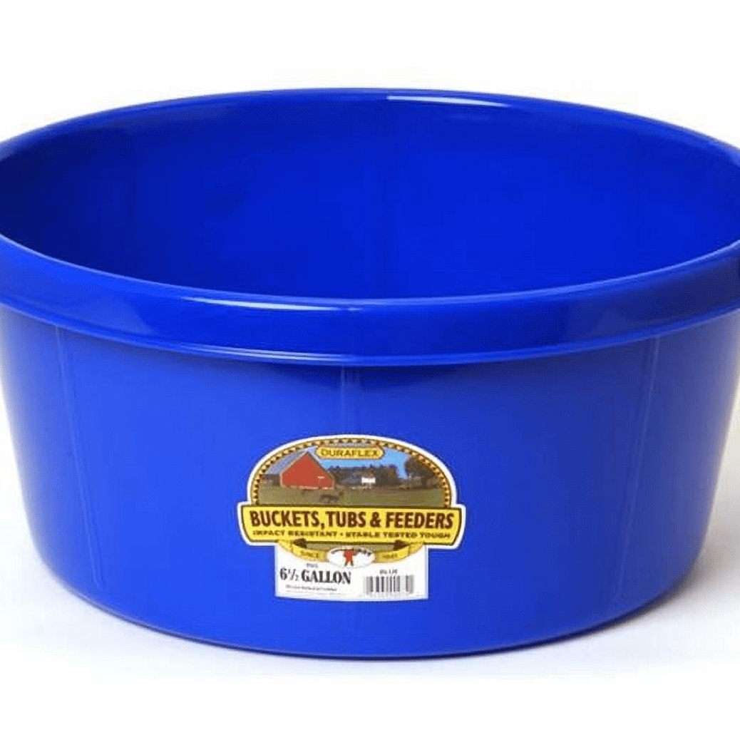 Miller Manufacturing 405080110 P65 6.5 gal Blue Plastic Tub, Blue