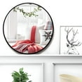thumbnail image 6 of Beaquicy 20 inch Round Mirror Bathroom Mirror Wall Wall Mounted Bathroom Mirror with Towel Rack, 6 of 9