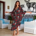 thumbnail image 4 of DISNIMO Skull Rose Print Kaftan Dresses for Women Plus Size V Neck Swimsuit Cover Ups Women's Long Cover Up for Bathing Suit Batwing Sleeve Swimsuit Coverups Soft Loungewear, 4 of 7