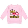 thumbnail image 2 of Inktastic My Dad is a Firefighter with Fire Truck Toddler Sweatshirt, 2 of 4