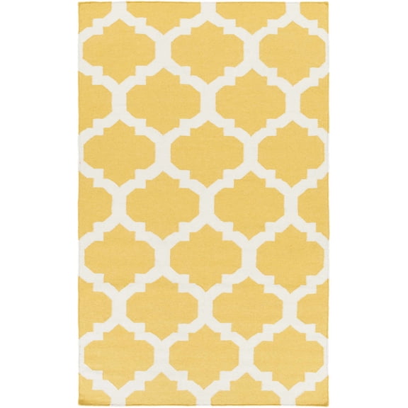 Youngtown Transitional Area Rug - Mustard, Beige, Ivory - 8' x 10'