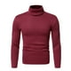 thumbnail image 1 of Camisa de cuello alto de poliéster para hombre, color liso, corte ajustado, manga larga, estilo informal/deportivo, tallas S-XXL, 1 of 4