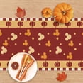 thumbnail image 4 of Fall Pumpkin Table Runner, Red Autumn Thanksgiving Polka Dot Kitchen Dining Table Decor, Seasonal Burlap Home Decoration Indoor Outdoor Party Supply 13 x 60 Inch, 4 of 6