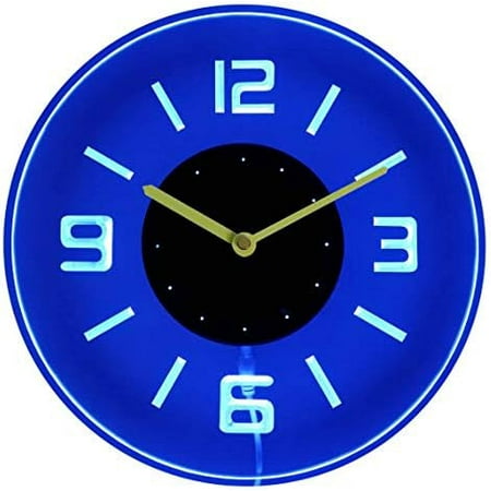 cnc2001-b Round Numerals Illuminated Edge Lit Bar Beer Neon Sign Wall Clock with LED Night Light$$Home Decor, Kitchen, & Other
