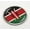 Metal Bezel, variant on Kenya Flag 3D Domed Round Automotive Emblem