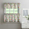 thumbnail image 2 of Vintage Farmhouse Curtains 24 Inch Short - 3 Panel Bohemian Wildflower Set with Rustic Floral Print, Rod Pocket Kitchen Window, 2 of 6
