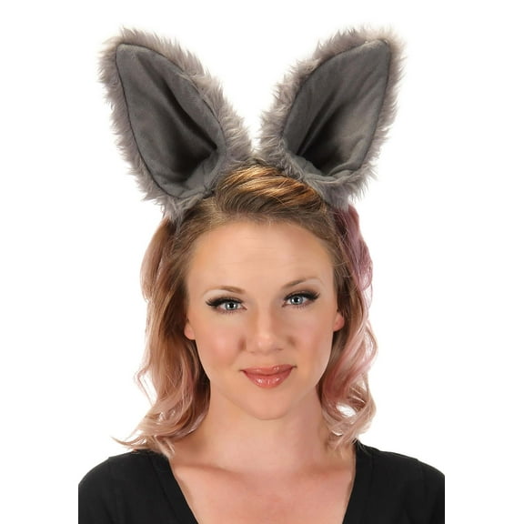 Deluxe Gray Wolf Ears Headband