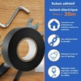 thumbnail image 3 of Cinta adhesiva aislante eléctrica negra - 17 mm x 10 m - resistente, autoadhesiva - protege, agrupa y repara cables - 1 rollo Excelente Rendimiento, 3 of 5