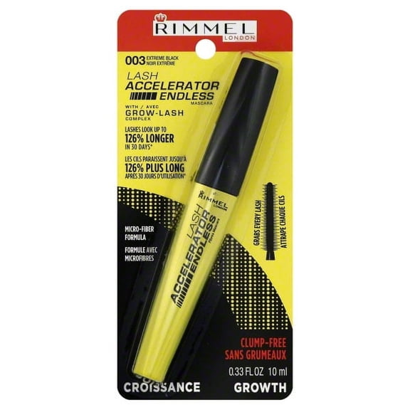 Rimmel Lash Accelerator Mascara Endless, Extreme Black 0.33 oz