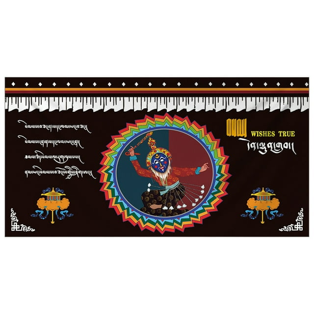 Tapiz de pared con diseño de budismo tibetano, microtela, 150 x 130 cm