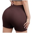 thumbnail image 5 of Besolor Womens V Cross Workout Shorts Ribbed Seamless High Waist Stretch Booty Athletic Yoga Biker Shorts, 5 of 5