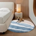 thumbnail image 2 of Summer Ocean Round Area Rug 6Ft Washable Circle Rugs for Bathroom Office, Coastal Sea Waves Beach Ombre Blue Non-Slip Carpet Floor Mats Indoor Outdoor Carpet Runner Aesthetic Home Decor, 2 of 8