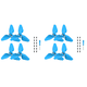 thumbnail image 1 of 2 Pares Hélices para DJI Neo Drone Cuchillas Coloridas Liberación Rápida() Azul, 1 of 4