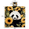 thumbnail image 2 of Panda Canvas Picnic Mat Waterproof and Portable Outdoor Blanket for Beach, Camping, Travel - Large Size with Carry Strap - Navy Blue Stripe Design, 2 of 6