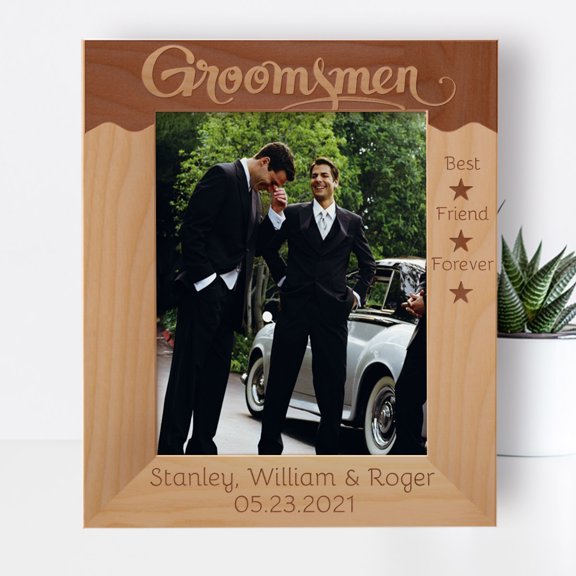 Best Friend Forever Personalized Wooden Frame 8" x 10" Brown (Vertical)