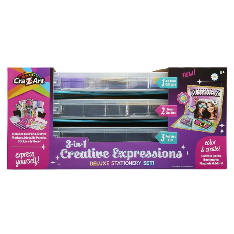 Cra-Z-Art 3-in-1 Creative Expressions Deluxe Stationery Set with