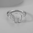 thumbnail image 3 of Gold Plated Sloth Ring Stainless Steel Cute Animal Gift For Women Girl Daughter, 3 of 4