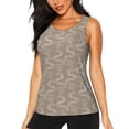 thumbnail image 2 of Picia Hand Drawn Snake Pattern Women's Workout Tank Top,Breathable Activewear,Slim Fit Athletic Top,Versatile Workout Moisture-wicking top-Medium, 2 of 9