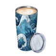 thumbnail image 2 of JRXY CRASHING WAVES TEAL 20oz Car Tumbler with Straw 20oz, 2 of 7