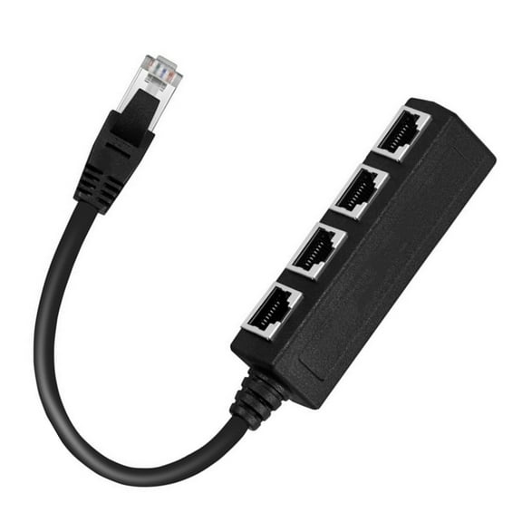 RJ45 Ethernet Cable Splitter Networking Adapter Ethernet Splitter 1 to 4 Cable