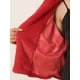 thumbnail image 5 of Chaqueta corta para mujer Allegra K con solapa de muesca y piel sintética esponjosa Rojo L, 5 of 6