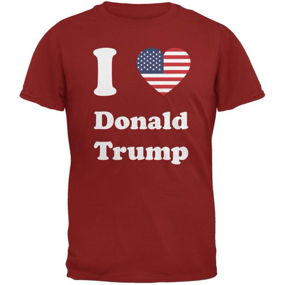 Election 2020 I Heart Donald Trump Cardinal Red Adult T-Shirt