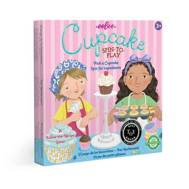 Juego Spinner eeBoo Cupcake Green para niños mayores de 3 años