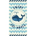 thumbnail image 2 of Enjoy the Whale 30x60 Cotton Velour Beach Towel, Whale, Size: One Size, Island Gear, 2 of 2