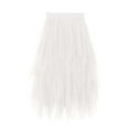 thumbnail image 2 of Elainilye Fashion Ladies Fairy Skirt Versatile Solid Color Short Skirt Mesh Skirt Multilayer Short Skirt,White, 2 of 3