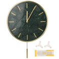 thumbnail image 2 of Reloj, estilo simple, reloj de pared de mármol para decoración del hogar, diseño elevado, 2 of 12