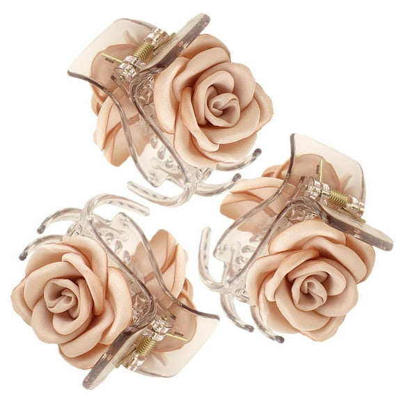 FRCOLOR 3pcs Hair Claw Clips Hair Clips Small Hair Clamp Flower Hair Accessories Teen Girls