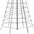 thumbnail image 4 of Twinkly Light Tree – App-Controlled Flag-Pole Christmas Tree with 1000 RGB+W (16 Million Colors + Warm White) LEDs. 19.7 Feet. Black Wire. Pole not Included. Outdoor Smart Lighting Decoration, 4 of 9