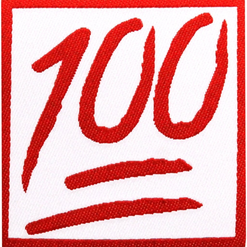 Keep It 100 Emoji Iron On Applique Patch