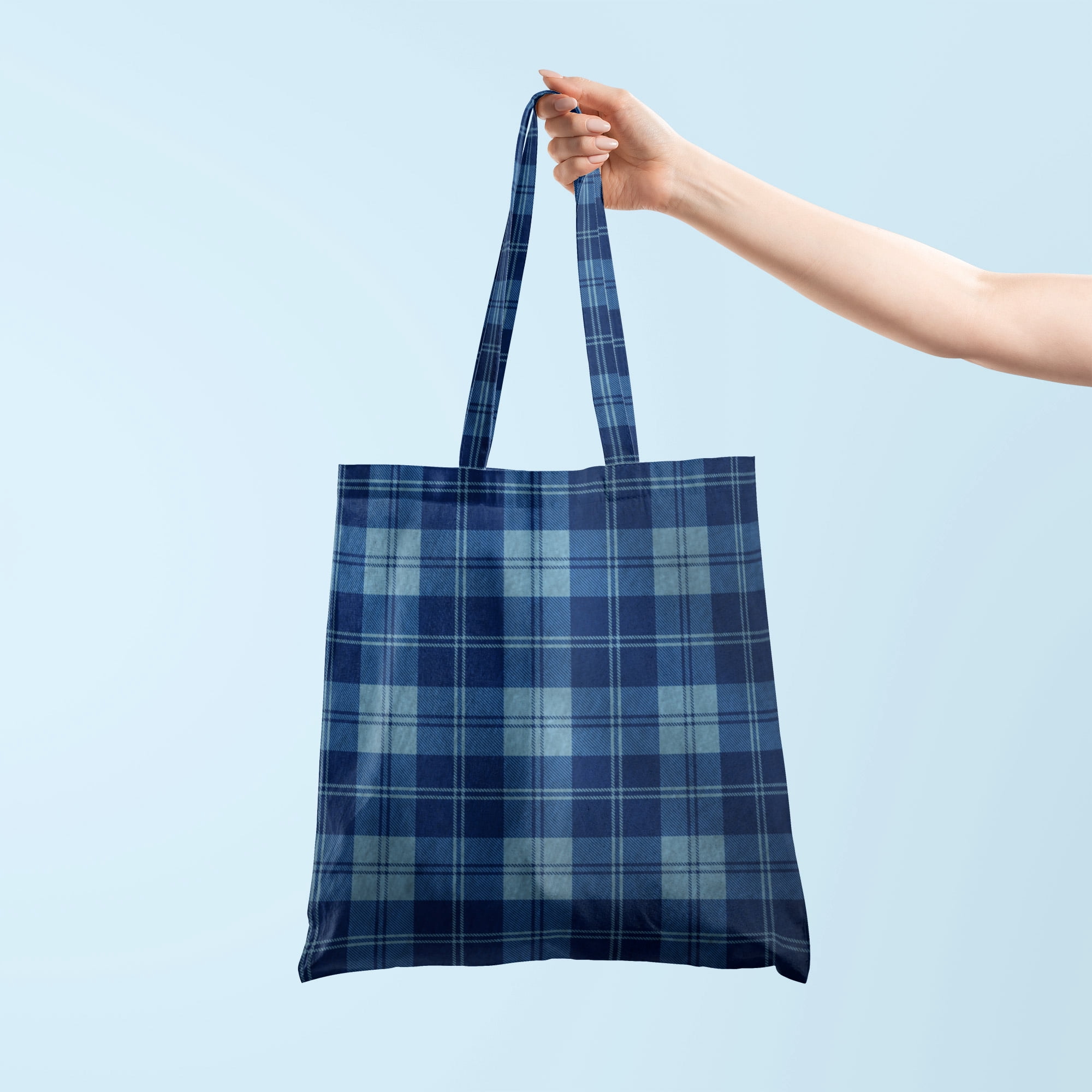Mainstays 1.5 Yards 100% Cotton Light-weight Flannel Plaid Check, Blue, 42" Wide for Crafts