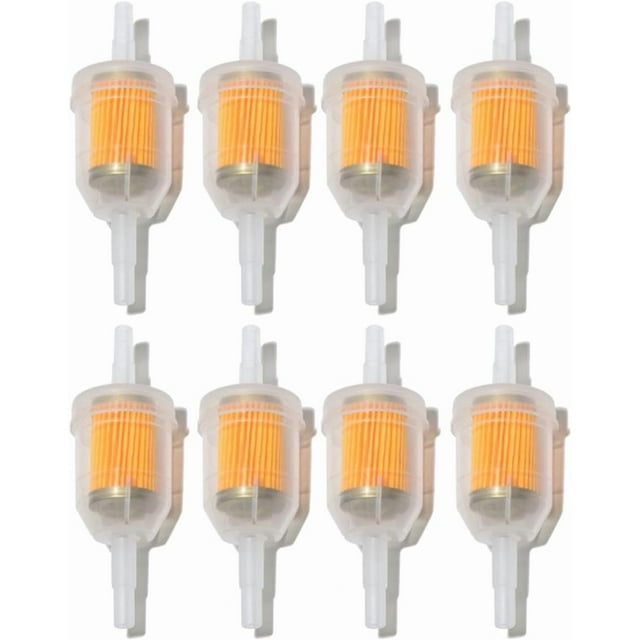 8 Pcs Fuel Filter 1/4 x 5/16 Inch, Gas Inline Small Engine Fuel Filters for Snow Blowers, Karts, Motorcycles, Many small engines Kawasaki Kohler Briggs Stratton Motorcycle ATV Generator Lawnmower