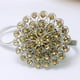 thumbnail image 2 of Abrazadera magnética para cortina con diseño de flores, estilo europeo, con hebillas y brillantes diamantes de imitación. Dorado, 2 of 9