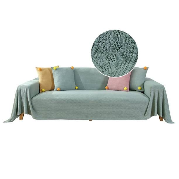 Rosnek Knitted Sofa Blanket Cover,71"x 90"Sectional Couch Covers Living