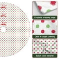 thumbnail image 6 of 30 Inch Christmas Tree Skirt – Velvet Plush Tree Mat, Soft Thickened Polyester with Red Ties, Single-Sided Printing, Available in 30in/36in/48in, Perfect for Holiday Xmas Tree Decoration, 6 of 7