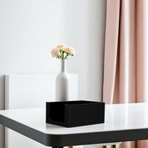 HEMOTON Black Acrylic Beverage Supplies Organizer Box for Tea Bags and Sugar Packets Storage 11.5 x 7.5 x 4.5 Inches